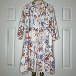 Rosso35 Cotton Floral Dress Sz50 US14